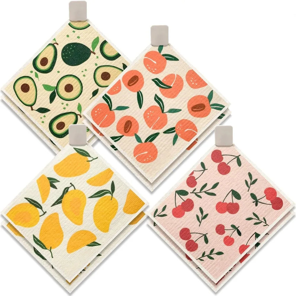 4 pc High Quality Colorful Swedish Cleaning Cloths